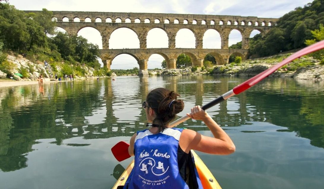 canoe Pont du gard descente facile au départ de collias
